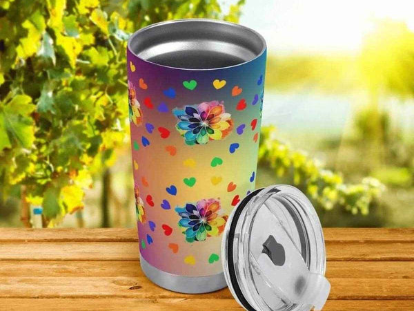 Vibrant Floral Insulated Car Cup | Iron Phoenix GHG