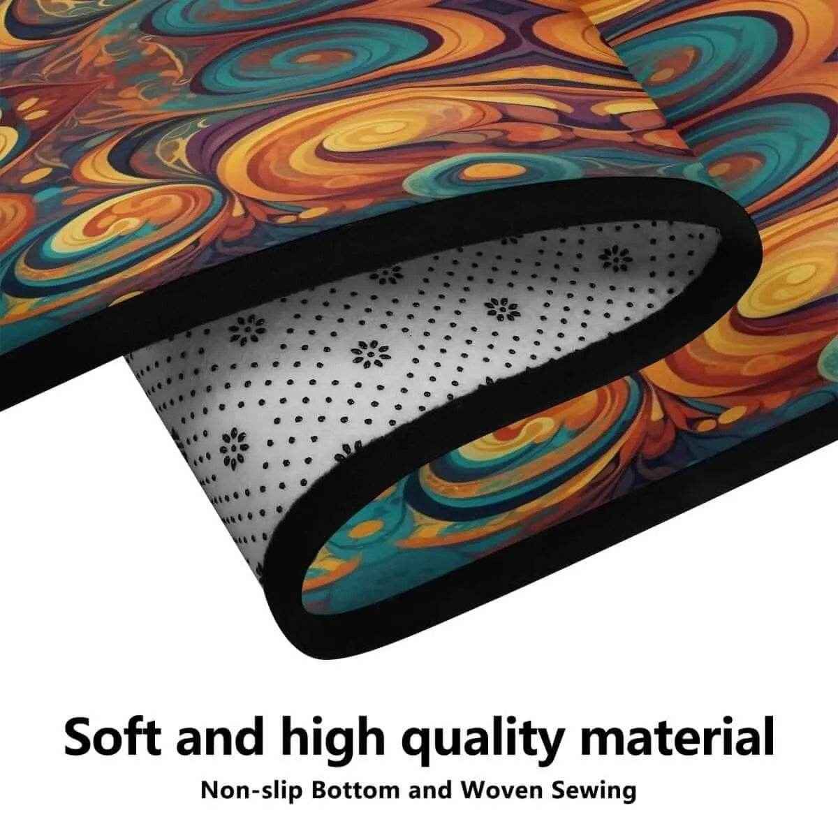 Psychedelic Fractal Rug | Gaming and Yoga Floor Mat