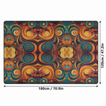 Psychedelic Fractal Rug | Gaming and Yoga Floor Mat