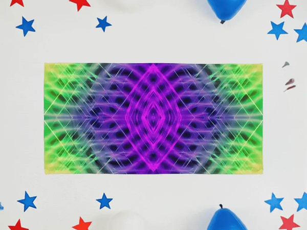 "Electric Grid" Quick-Dry Beach Towel| Iron Phoenix GHG - Iron Phoenix GHG