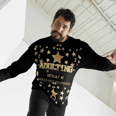Sarcastic Christmas Sweater with Adult Humor Primary View | Our Phoenix Rise