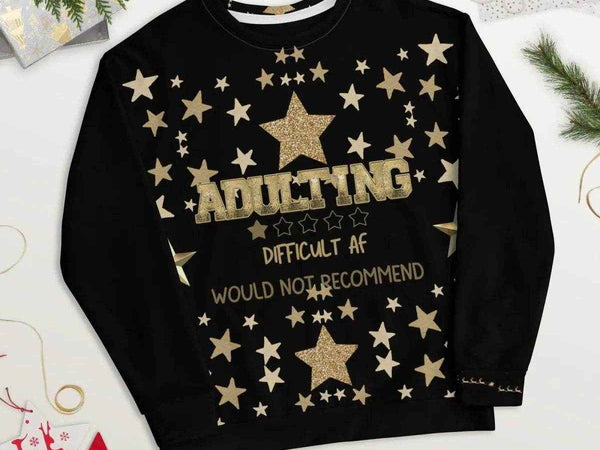 Sarcastic Christmas Sweater with Adult Humor