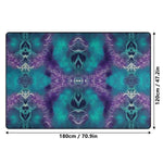 Vivid Whirls Abstract Teal and Purple Area Rug | Home Decor