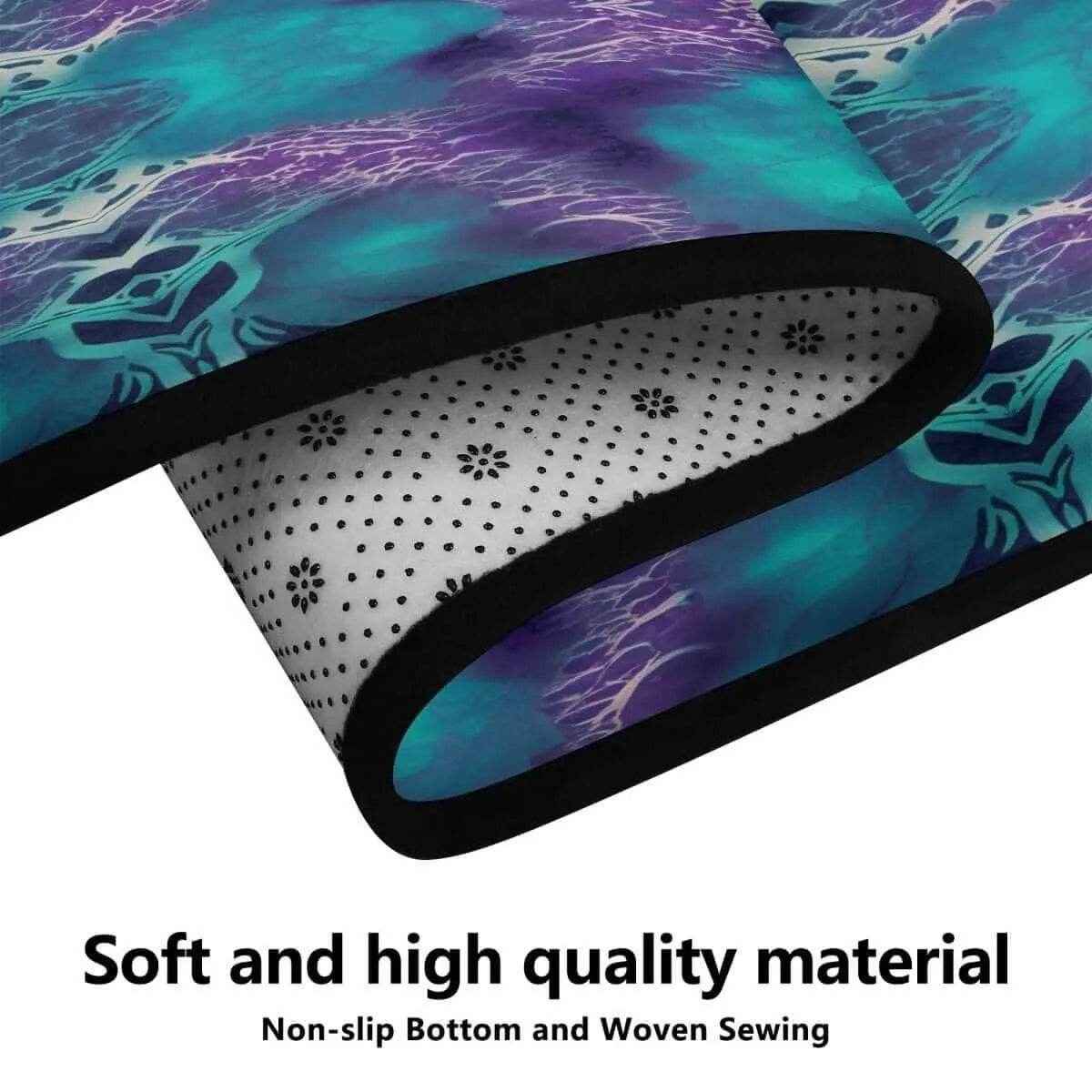 Vivid Whirls Abstract Teal and Purple Area Rug | Home Decor