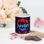 Personalized Space Warrior Glossy Mug - 15 oz front view | Our Phoenix Rise