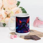 Personalized Space Warrior Glossy Mug - 15 oz handle on left | Our Phoenix Rise