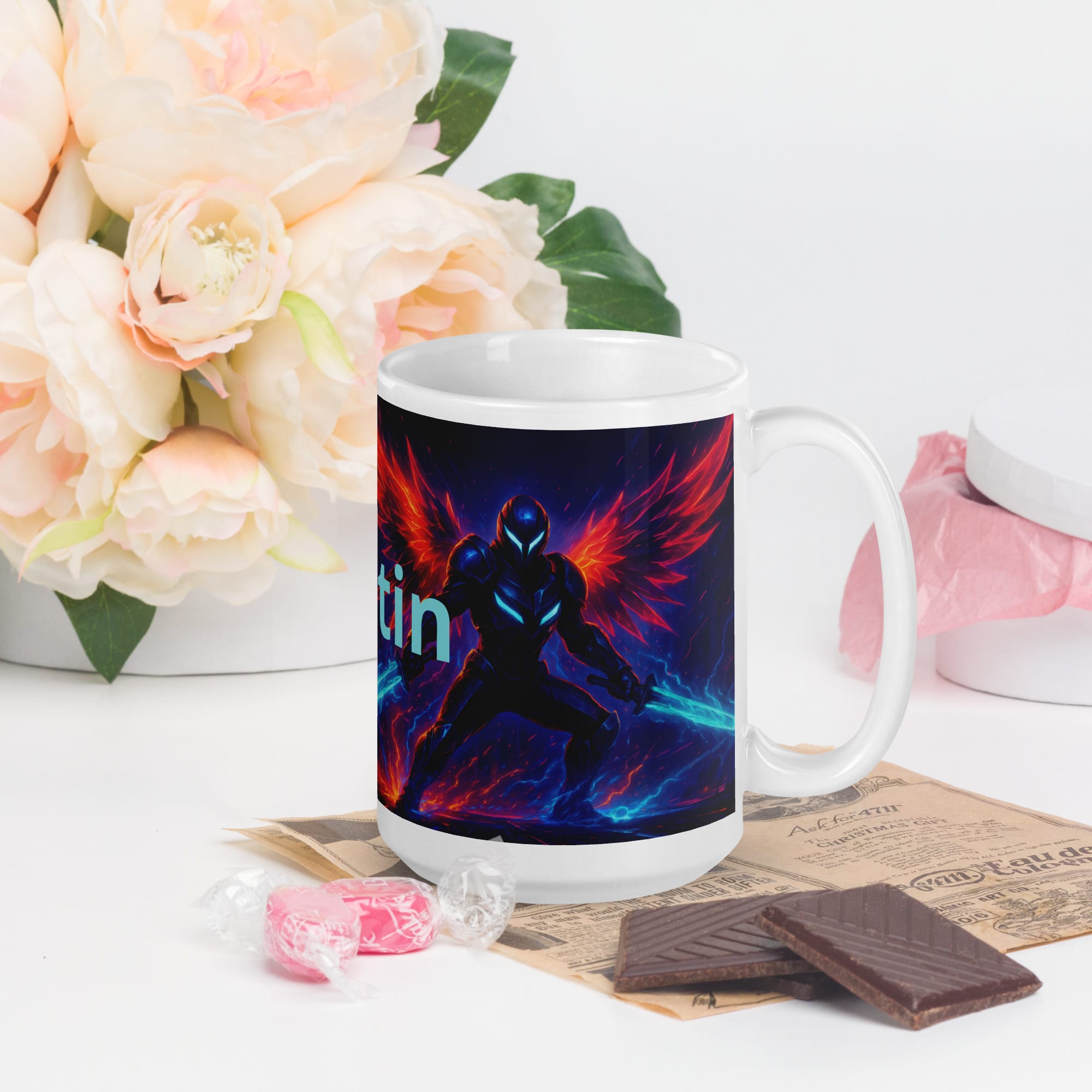 Personalized Space Warrior Glossy Mug