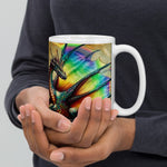 Personalized Rainbow Dragon Coffee Mug - Vibrant design with rainbow wings held | Our Phoenix Rise