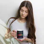 Personalized Yoga Affirmation Mug - 15oz Woman Holding Mug | Our Phoenix Rise