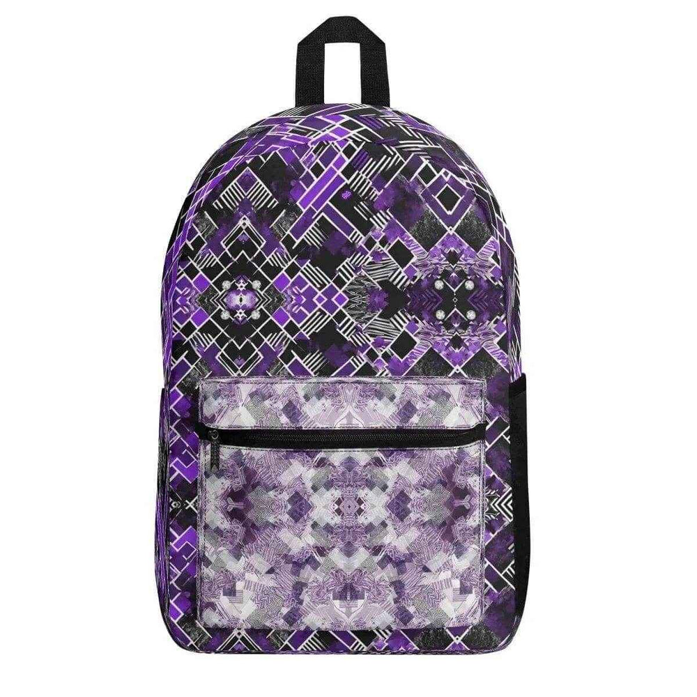 Purple Geometric Backpack