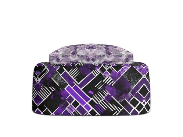 Purple Geometric Backpack | Modern Gamer School Bag - Iron Phoenix GHG