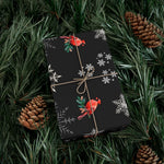 Winter Cardinal Gift Wrap - Roll of paper and scissors - Detail 38 | Our Phoenix Rise