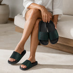 Women's Dark Teal Slide Sandals - On Foot Lifestyle | Our Phoenix Rise