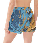 Cracked Paint Abstract Athletic Shorts Detailed View 6 | Our Phoenix Rise