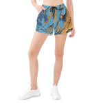 Cracked Paint Abstract Athletic Shorts Detailed View 3 | Our Phoenix Rise