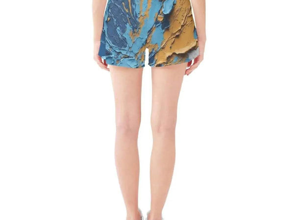 "Cracked Paint" Abstract Athletic Shorts| Iron Phoenix GHG - Iron Phoenix GHG