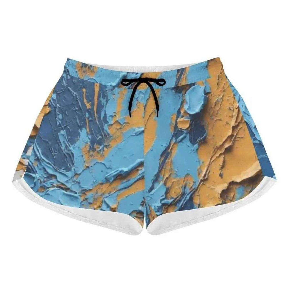 Cracked Paint Abstract Athletic Shorts XS-4XL
