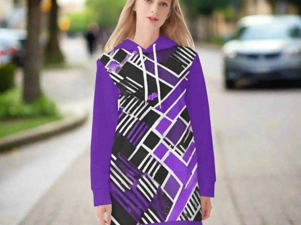 Print Geometric Hoodie Dress (4 Styles)| Iron Phoenix GHG