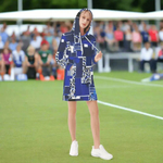 Geometric Print Hoodie Dress - Detailed view of blue and purple patterns | Our Phoenix Rise