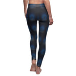 Stillness Luxury Meditation Leggings - Fabric Detail Blue Lotus | Our Phoenix Rise