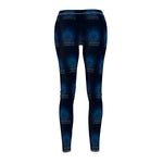 Stillness Luxury Meditation Leggings - Front Angled View Blue Lotus | Our Phoenix Rise