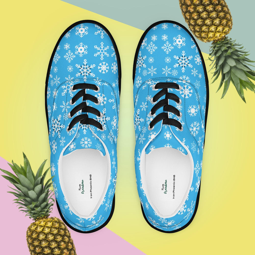 Christmas Snowflake Canvas Lace-Up Shoes