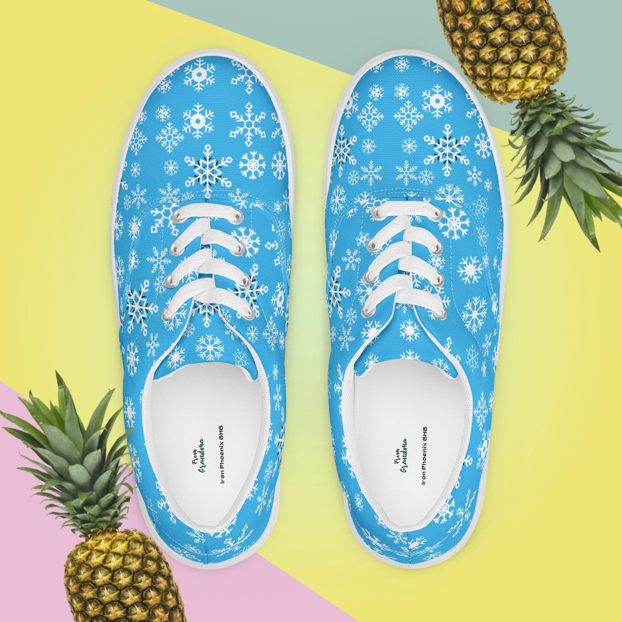 Christmas Snowflake Canvas Lace-Up Shoes