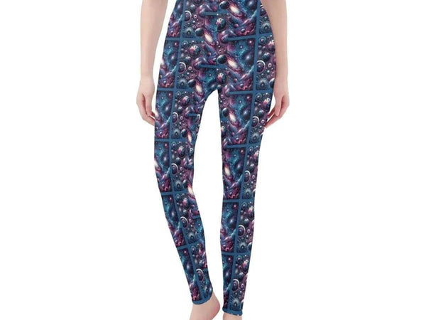 Planetary Print Leggings | Cosmic Yoga and Gaming Tights - Iron Phoenix GHG
