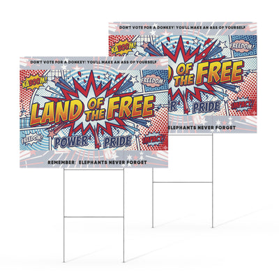 Land of the free Yard sign Main Perspective | Our Phoenix Rise