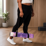 Galaxy Nebula Purple Yoga Mat - Close-up of Microsuede Texture | Our Phoenix Rise