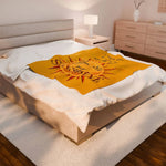 Personalized You Are My Sunshine Velveteen Plush Blanket - Folded View - Detail 36 | Our Phoenix Rise