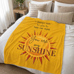Personalized You Are My Sunshine Velveteen Plush Blanket - Lifestyle Setup | Our Phoenix Rise