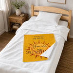 Personalized You Are My Sunshine Velveteen Plush Blanket - Home Living | Our Phoenix Rise