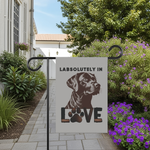 "LabsolUTELY in LOVE" Garden Banner - Labrador Retriever Dog Banner - Iron Phoenix GHG