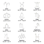 Zodiac Sign Necklace - Display of 12 silver zodiac symbol pendants | Our Phoenix Rise