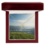 Zodiac Sign Necklace - Gold Scorpio symbol with birth dates | Our Phoenix Rise